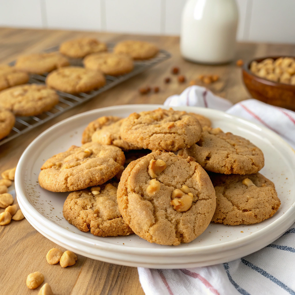 Easy Peanut Brown-Butter Cookies with Salted Roasted Peanut Coating