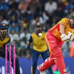 Brian Bennett batting in Zimbabwe’s win over Sri Lanka
