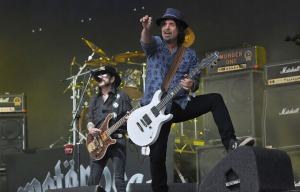 Phil Campbell Motörhead guitarist performing live on stage