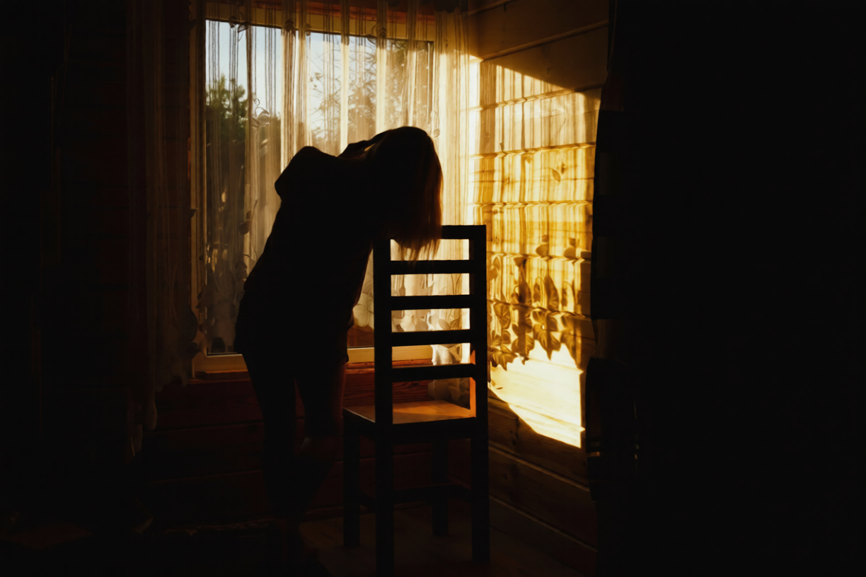 A person standing alone reflecting on fear and growth