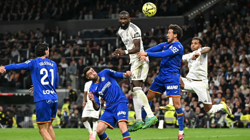 Rudiger face challenge Getafe Real Madrid knee contact at Bernabéu