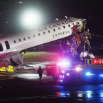 Air Canada Express plane crash at LaGuardia Airport after collision with fire truck