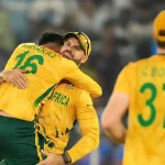 South Africa celebrate victory over Zimbabwe to set up New Zealand semi-final T20 World Cup