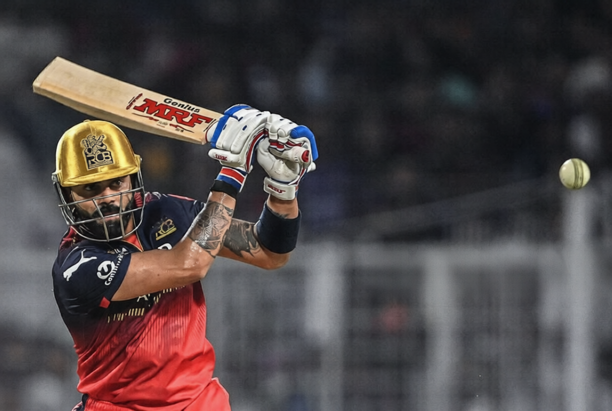 Virat Kohli batting during Bengaluru vs Hyderabad IPL match