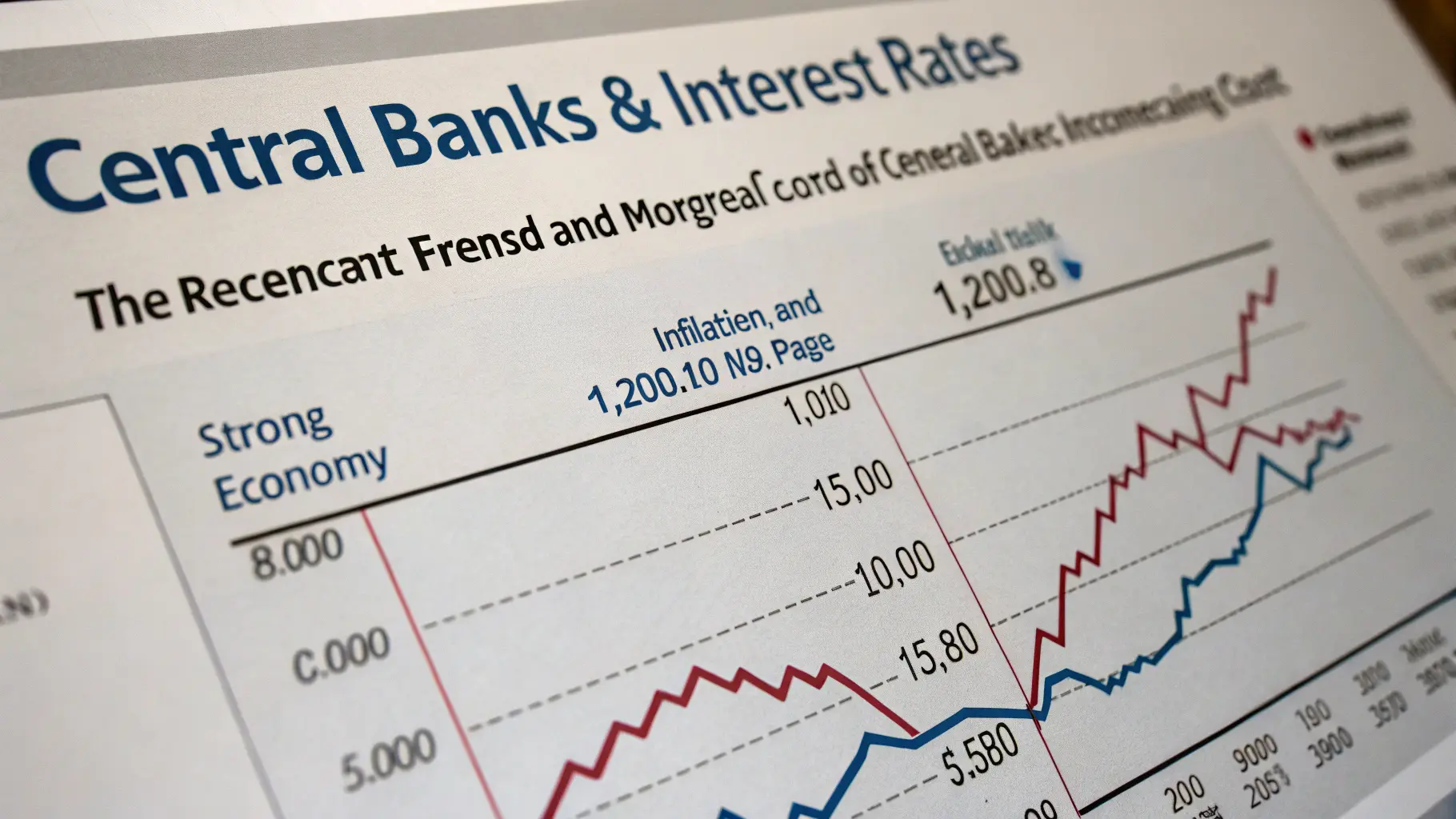 graph of inflation and interest rates strong economy means mortgage pain