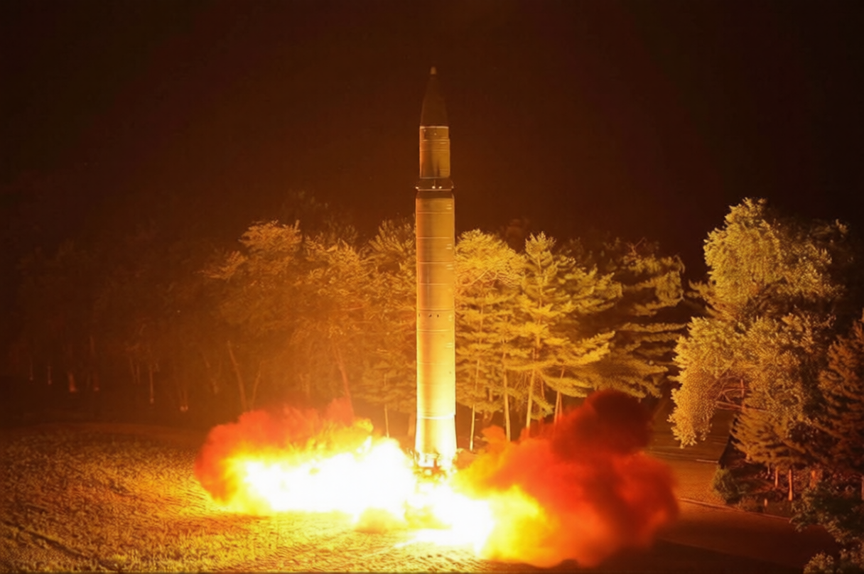 North Korea ballistic missile launch during US South Korea military drills