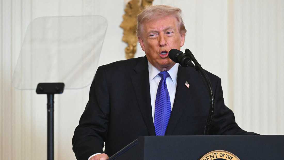 Trump Iran war exit statement — talking to press on conflict resolution