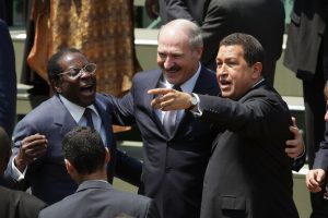 Mugabe family after losing power – Robert Mugabe with Grace Mugabe during his presidency