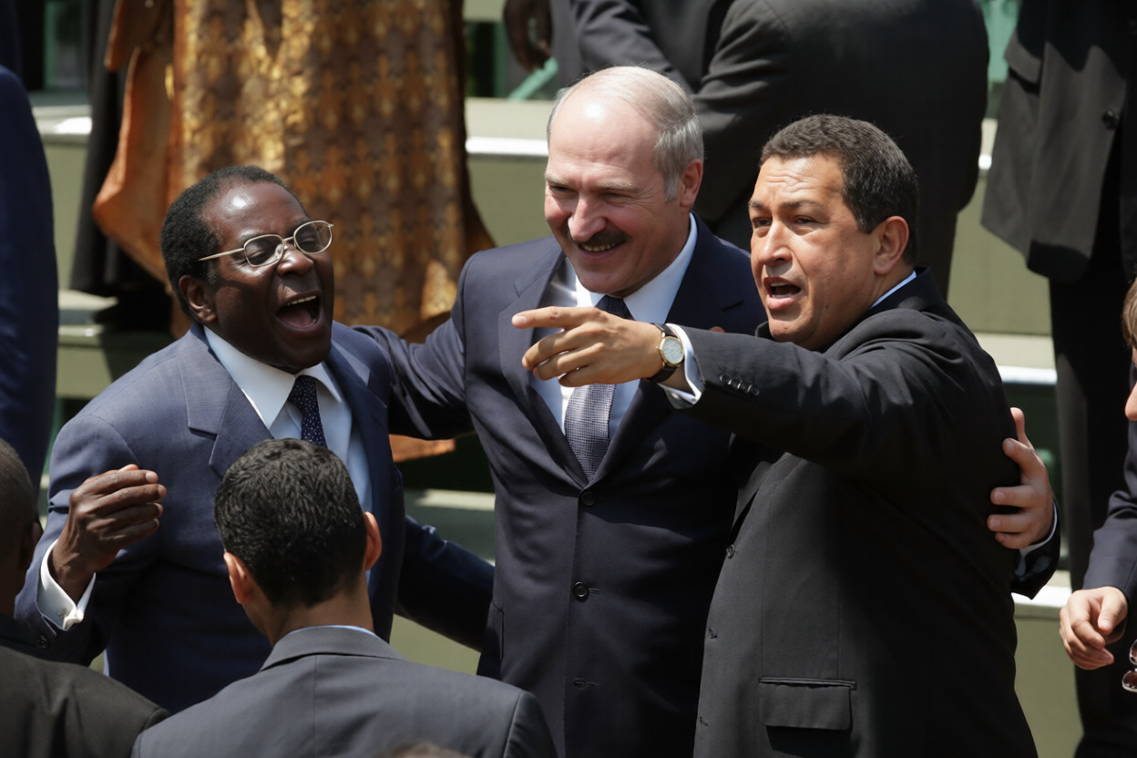 Mugabe family after losing power – Robert Mugabe with Grace Mugabe during his presidency