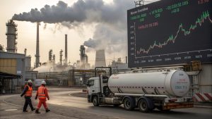 global energy supply crisis oil market pipeline illustration