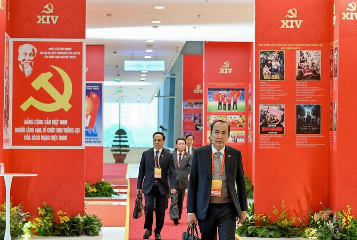 Vietnam Communist Party election results delegates arrive at National Congress in Hanoi January 2026