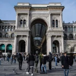 Italy population 2026 migration impact – pedestrians at Duomo square Milan