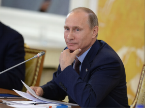 Vladimir Putin attending an international summit meeting