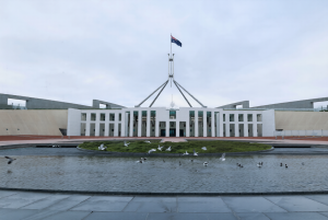Australia Parliament House in Canberra during first sitting session of 2026 under Prime Minister Anthony Albanese