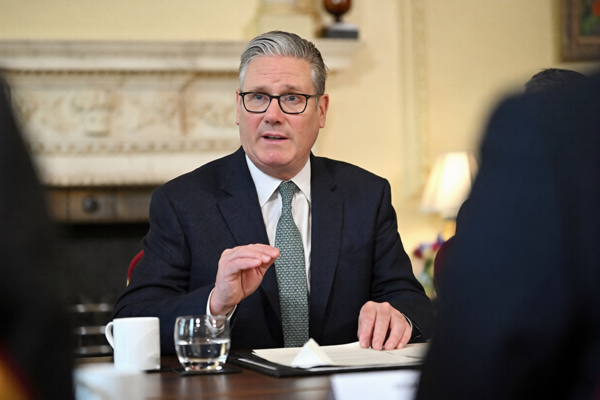 Keir Starmer at Downing Street amid rising resignation pressure over Mandelson row