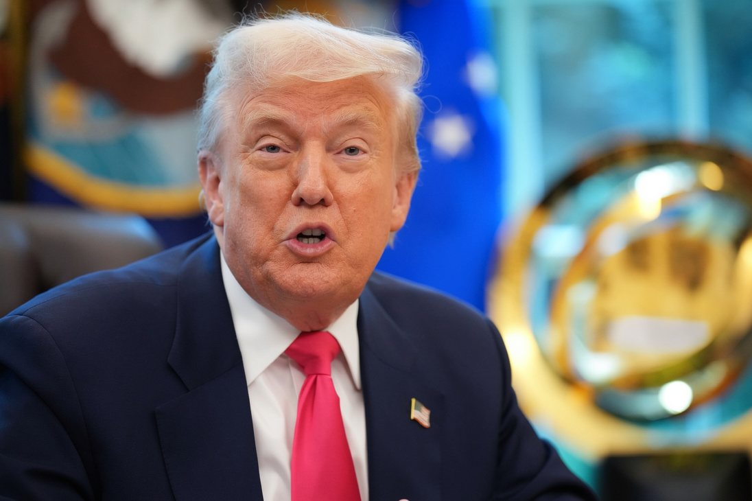 Donald Trump issuing a 48-hour ultimatum to Iran amid search for missing US pilot