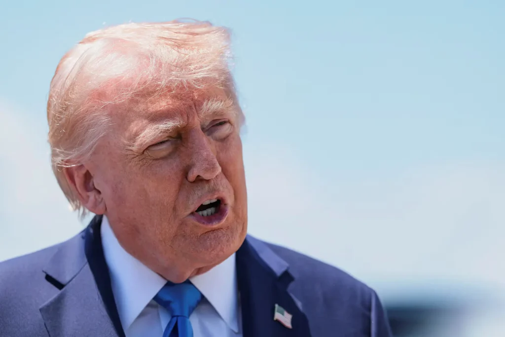 Donald Trump speaks to media after canceling Iran talks amid rising US-Iran tensions
