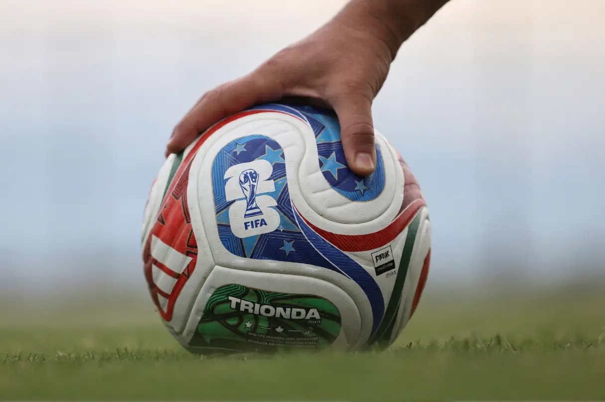 FIFA football displayed during the World Cup 2026 countdown before kickoff in North America